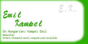 emil kampel business card